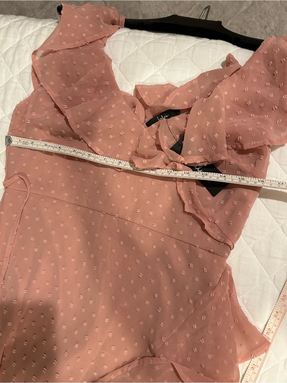 Lulu's Dusty Rose Ruffle Maxi Dress - Picture 10 of 10